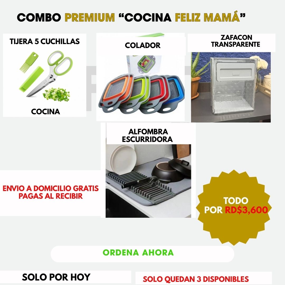 ¡Transforma tu cocina con el Combo Premium "Cocina Feliz Mamá"!
